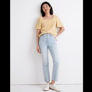 Madewell slim Demi boot light wash jeans